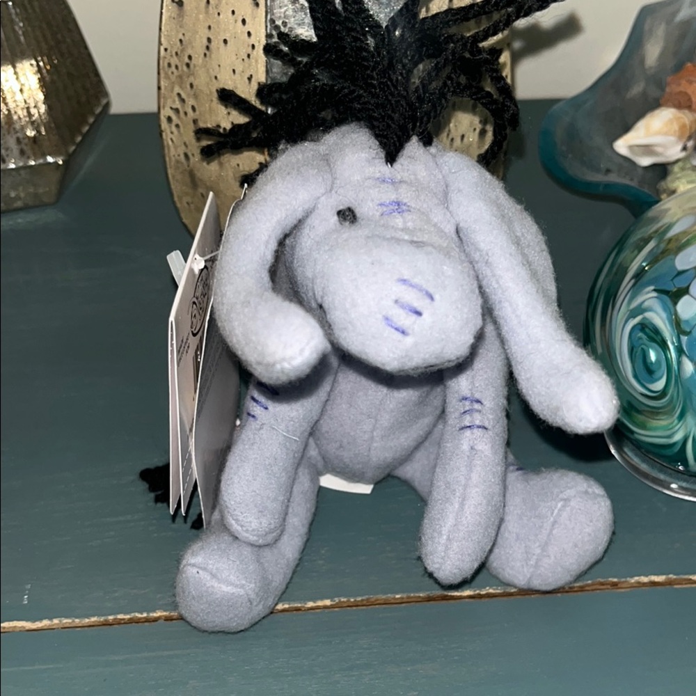 Walt Disney Store Classic Pooh CLASSIC EEYORE 6" Bean Bag STUFFED ANIMAL Toy NWT
